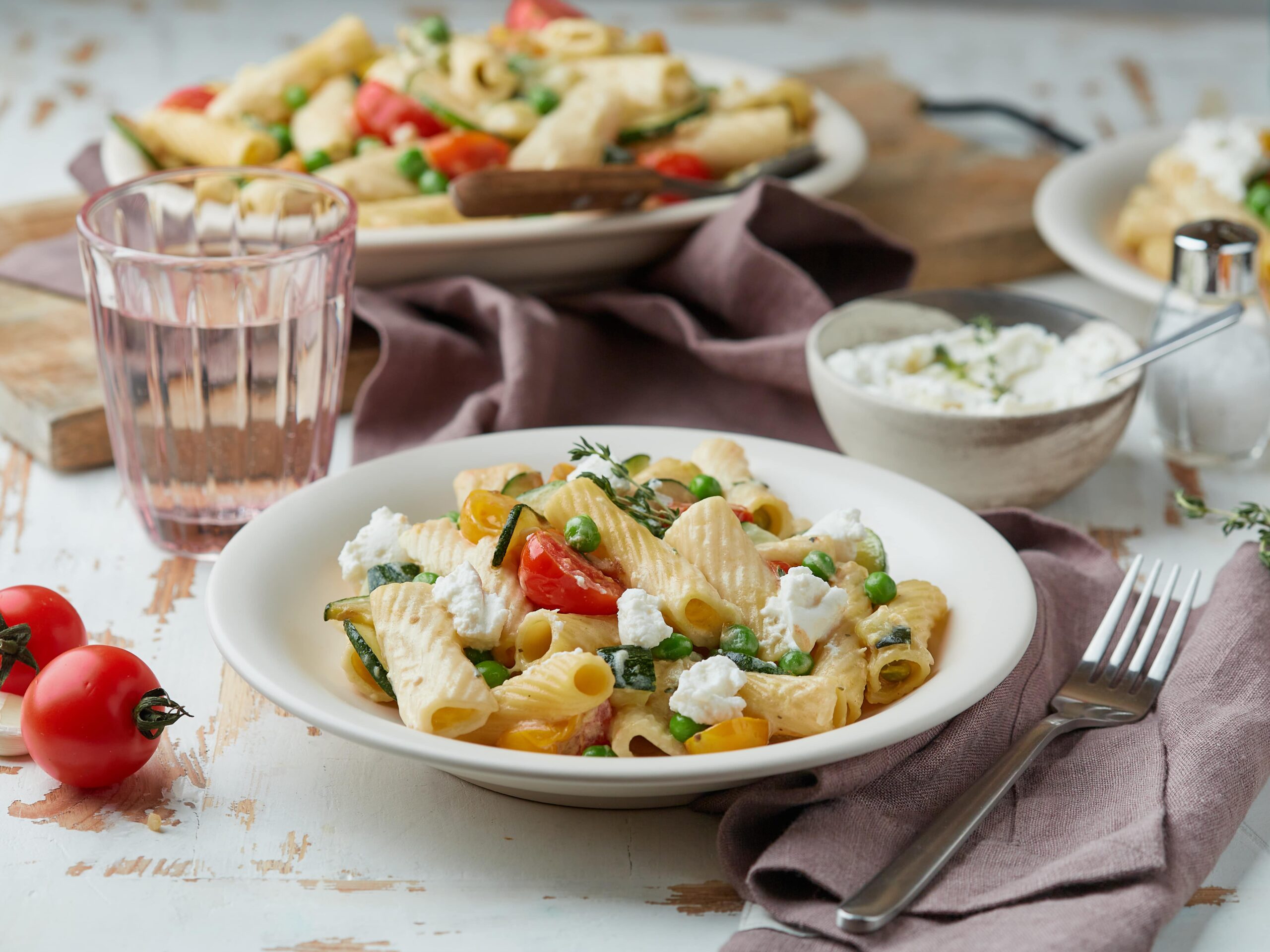 Franco Ricotta One Pot rigatoni aux courgettes et fromage ricotta - Panzani